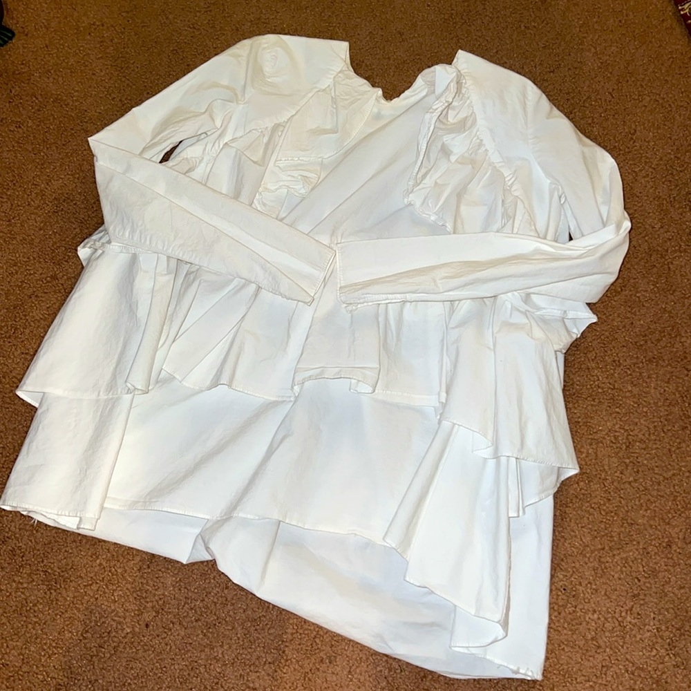 Zara white top🌸🌸🌸🌸🌸🌺🌺🧑‍🎄🌺🧑‍🎄 - Picture 3 of 6